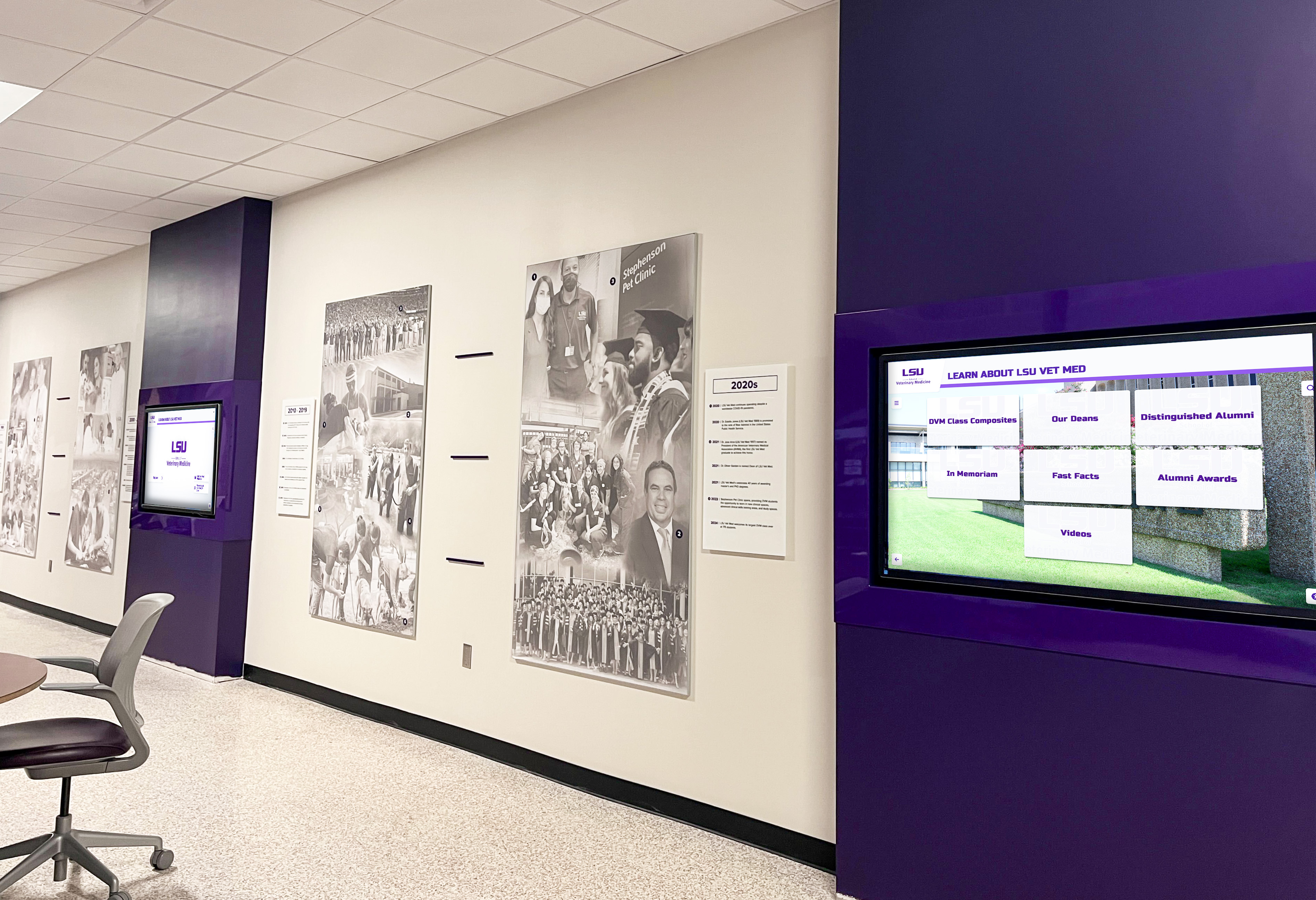 Modern hallway displays