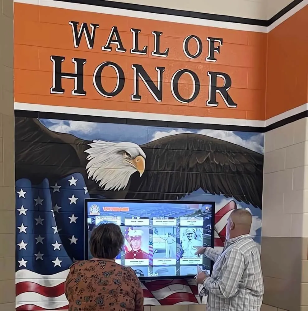 Memorial Flag Display Cases for School Veterans Walls and Tribute Displays